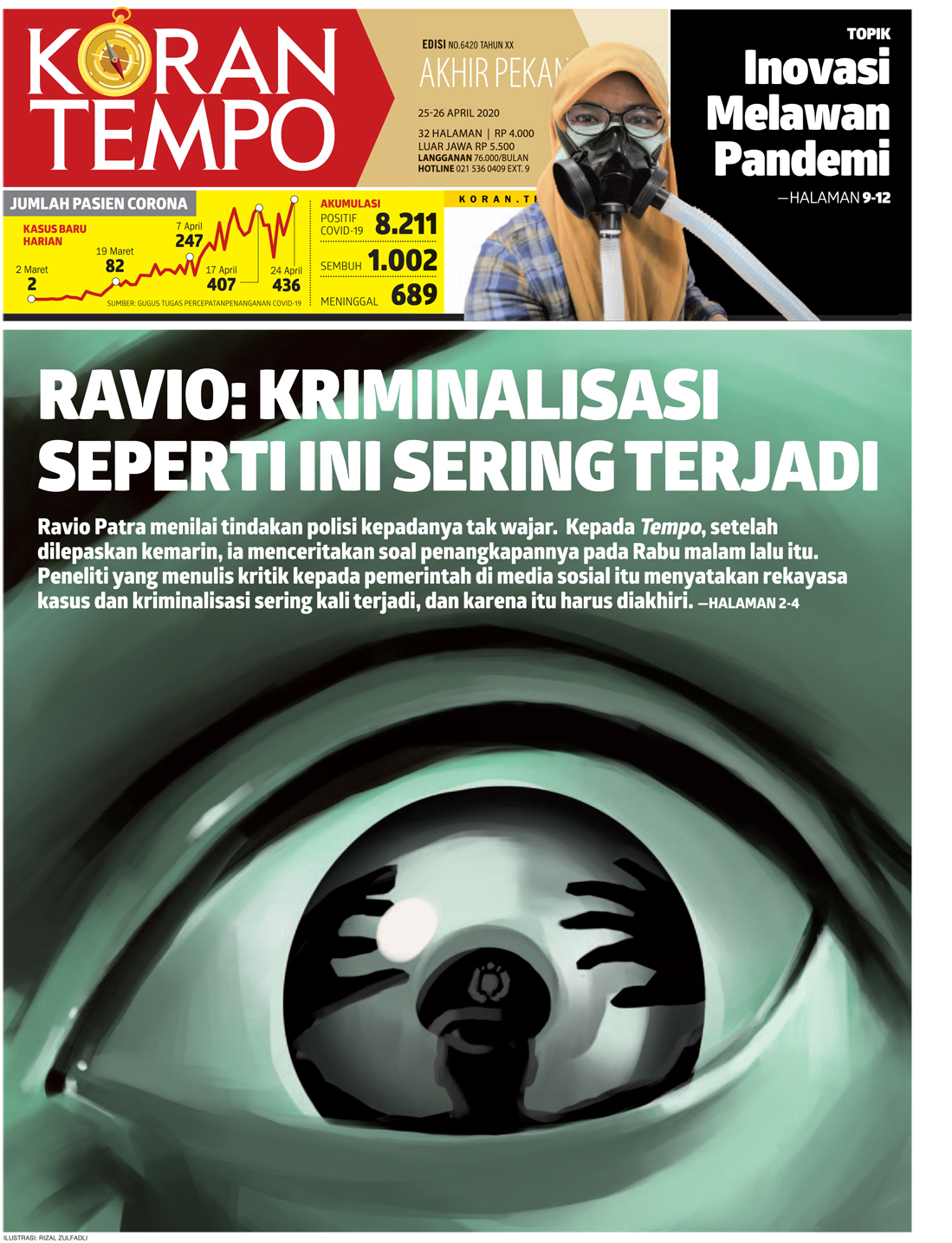 Cover Koran Tempo - Edisi 2020-04-25
