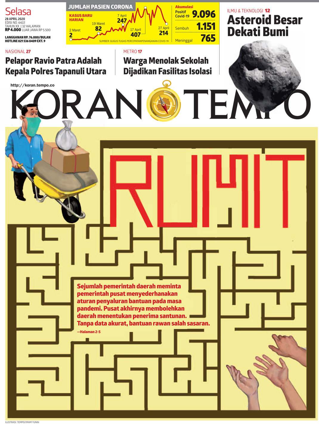 Cover Koran Tempo - Edisi 2020-04-28