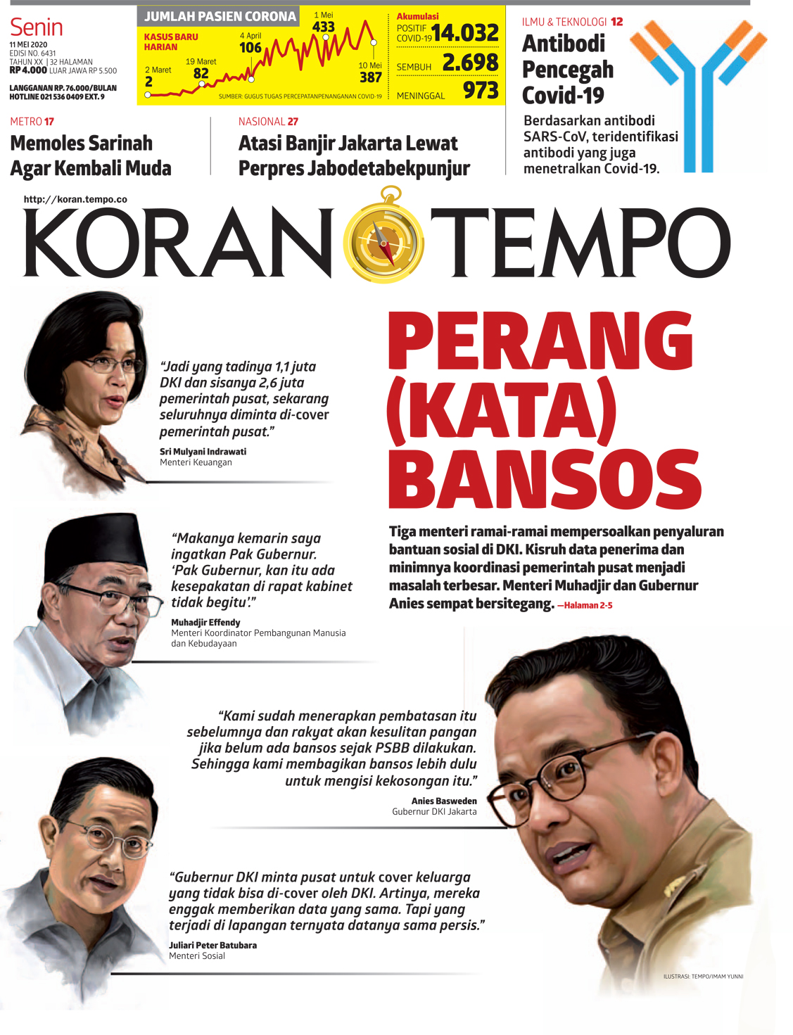 Cover Koran Tempo - Edisi 2020-05-11