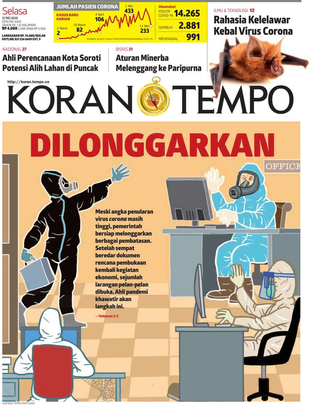 Cover Koran Tempo - Edisi 2020-05-12