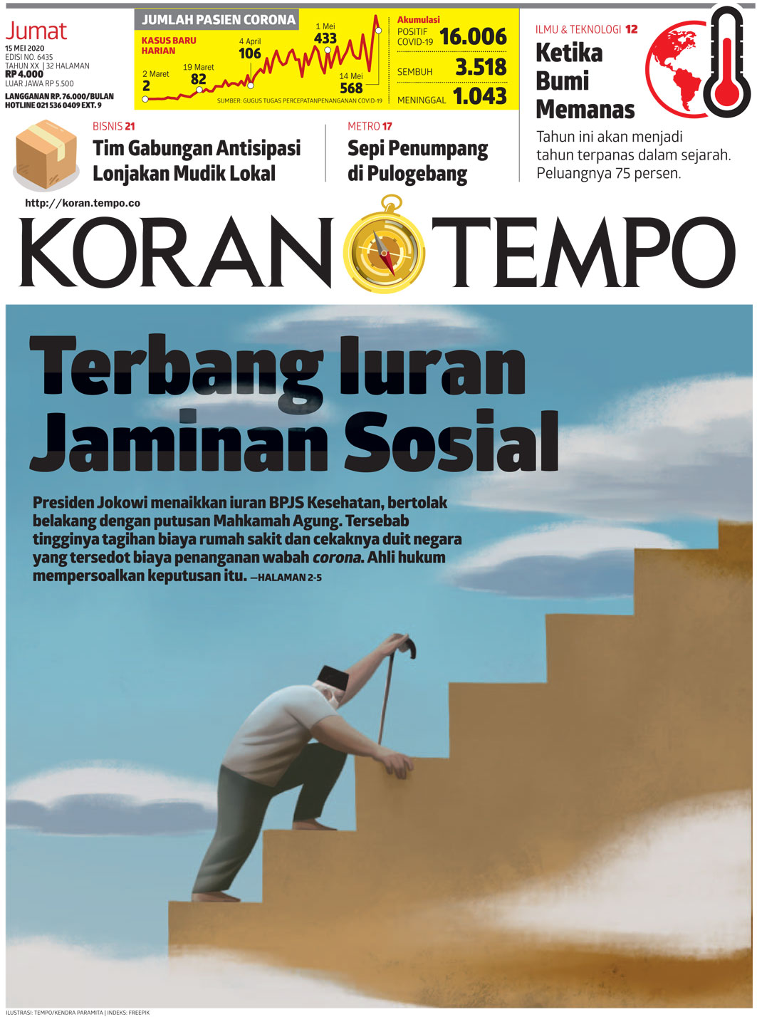 Cover Koran Tempo - Edisi 2020-05-15