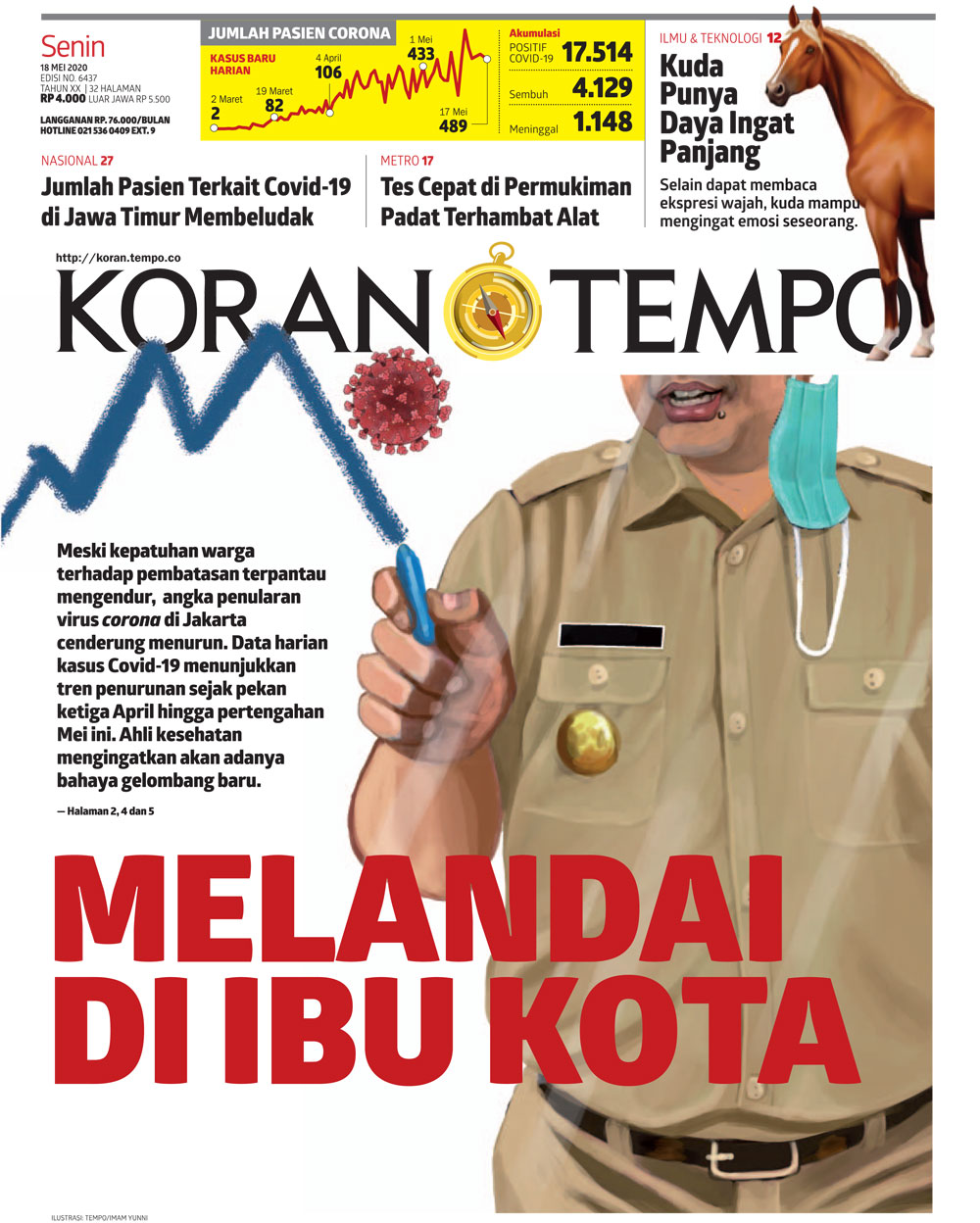 Cover Koran Tempo - Edisi 2020-05-18