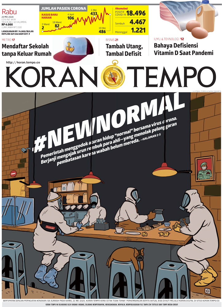Cover Koran Tempo - Edisi 2020-05-20