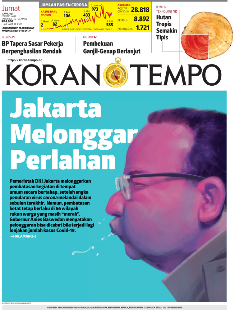 Cover Koran Tempo - Edisi 2020-06-05