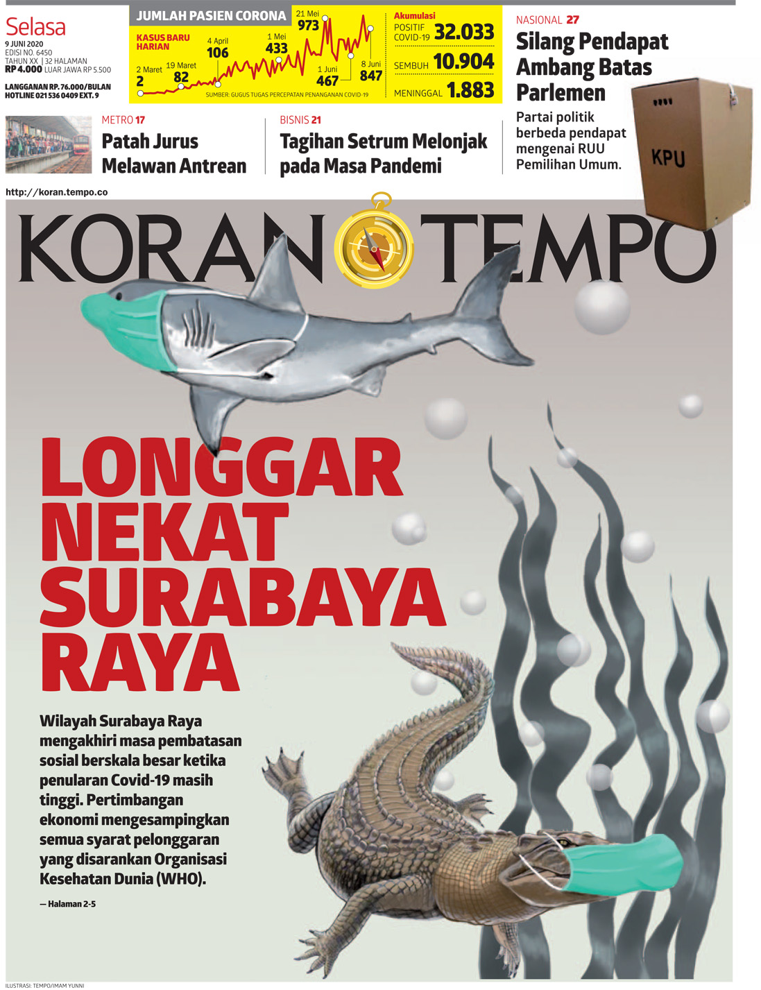 Cover Koran Tempo - Edisi 2020-06-09
