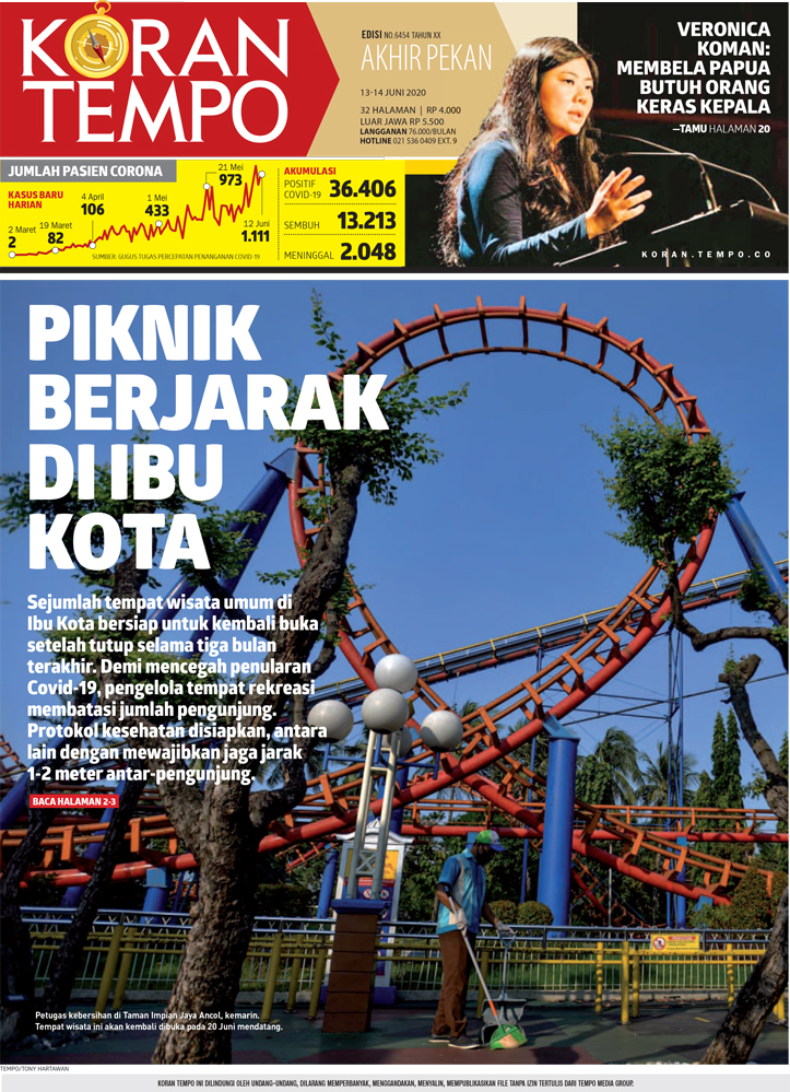 Cover Koran Tempo - Edisi 2020-06-13