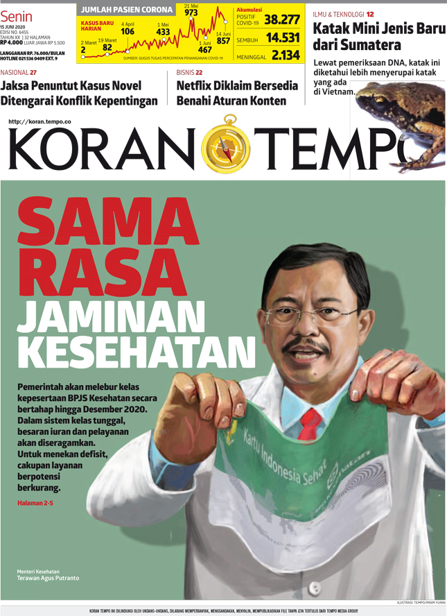Cover Koran Tempo - Edisi 2020-06-15