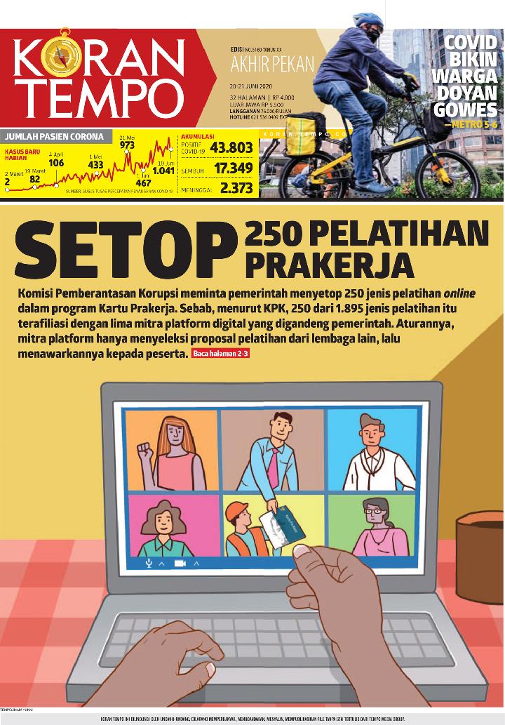 Cover Koran Tempo - Edisi 2020-06-20