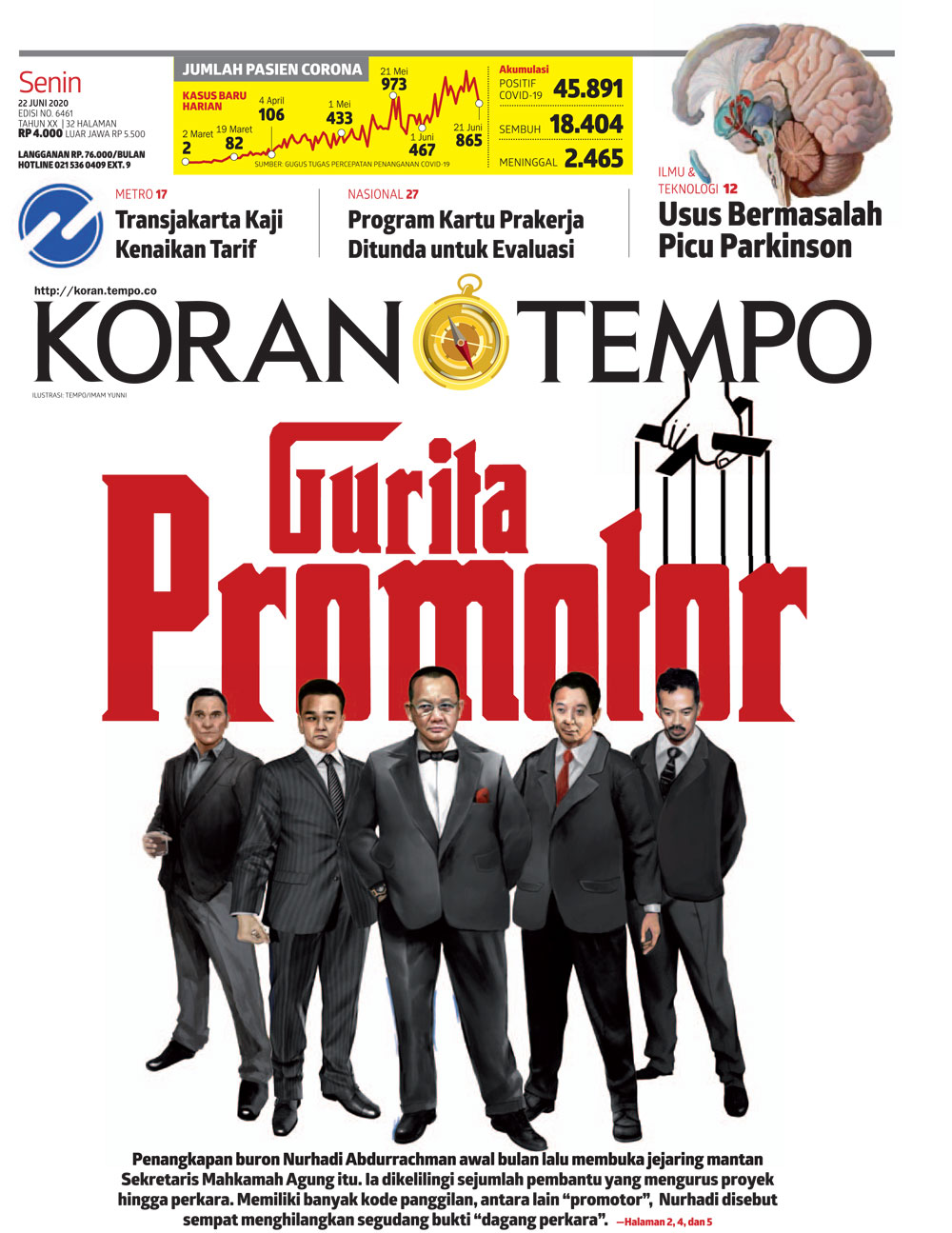 Cover Koran Tempo - Edisi 2020-06-22