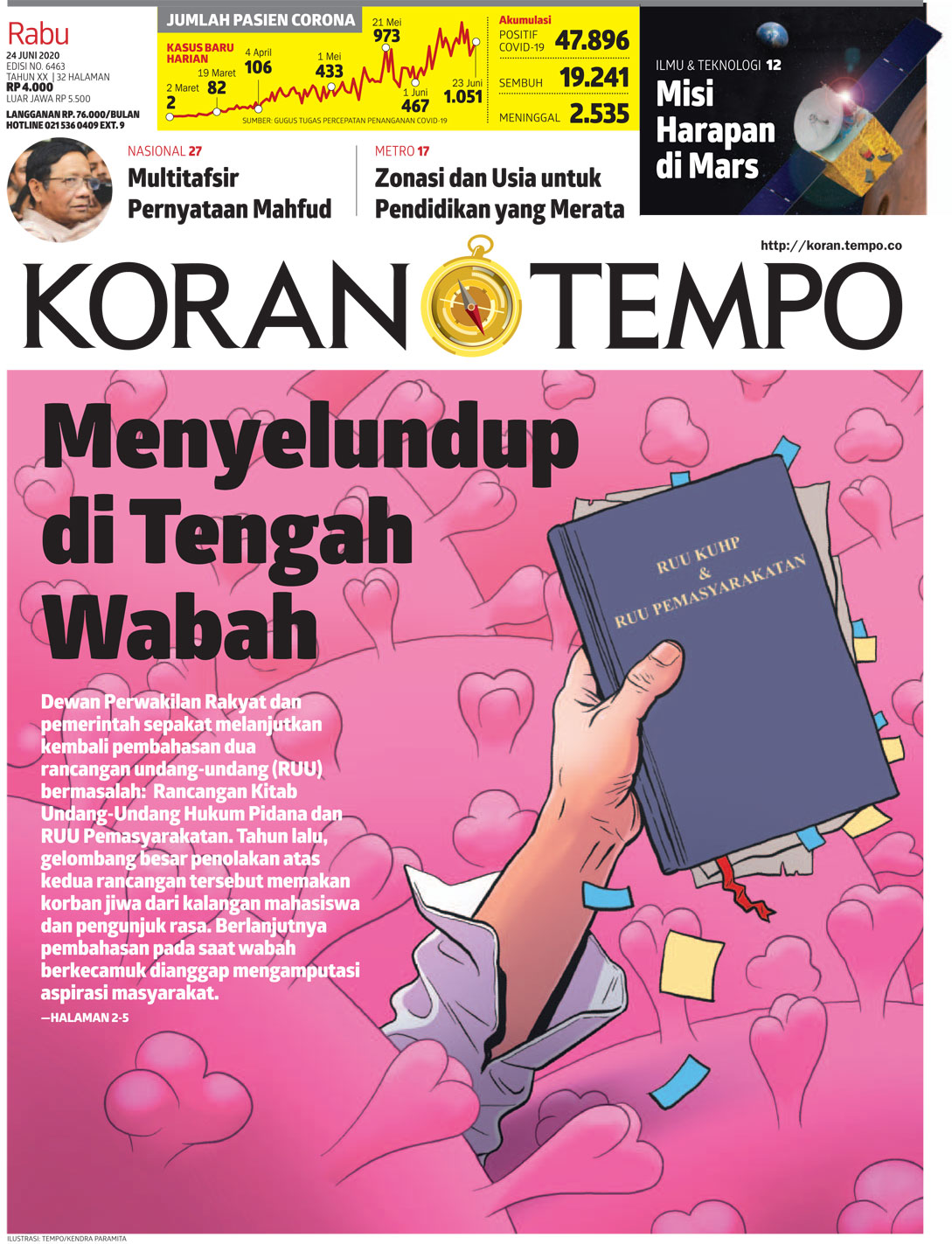 Cover Koran Tempo - Edisi 2020-06-24