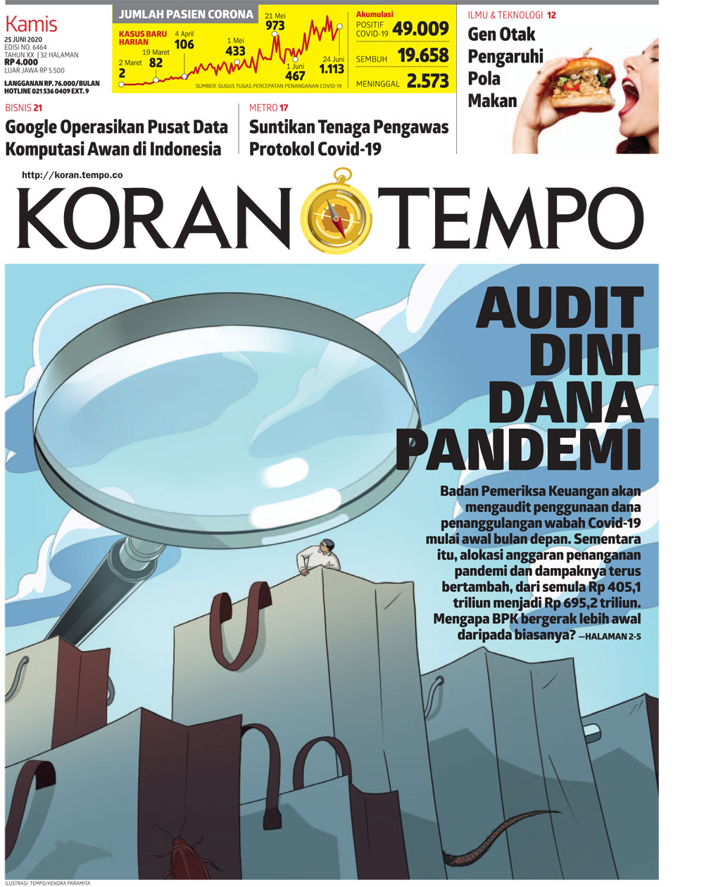 Cover Koran Tempo - Edisi 2020-06-25