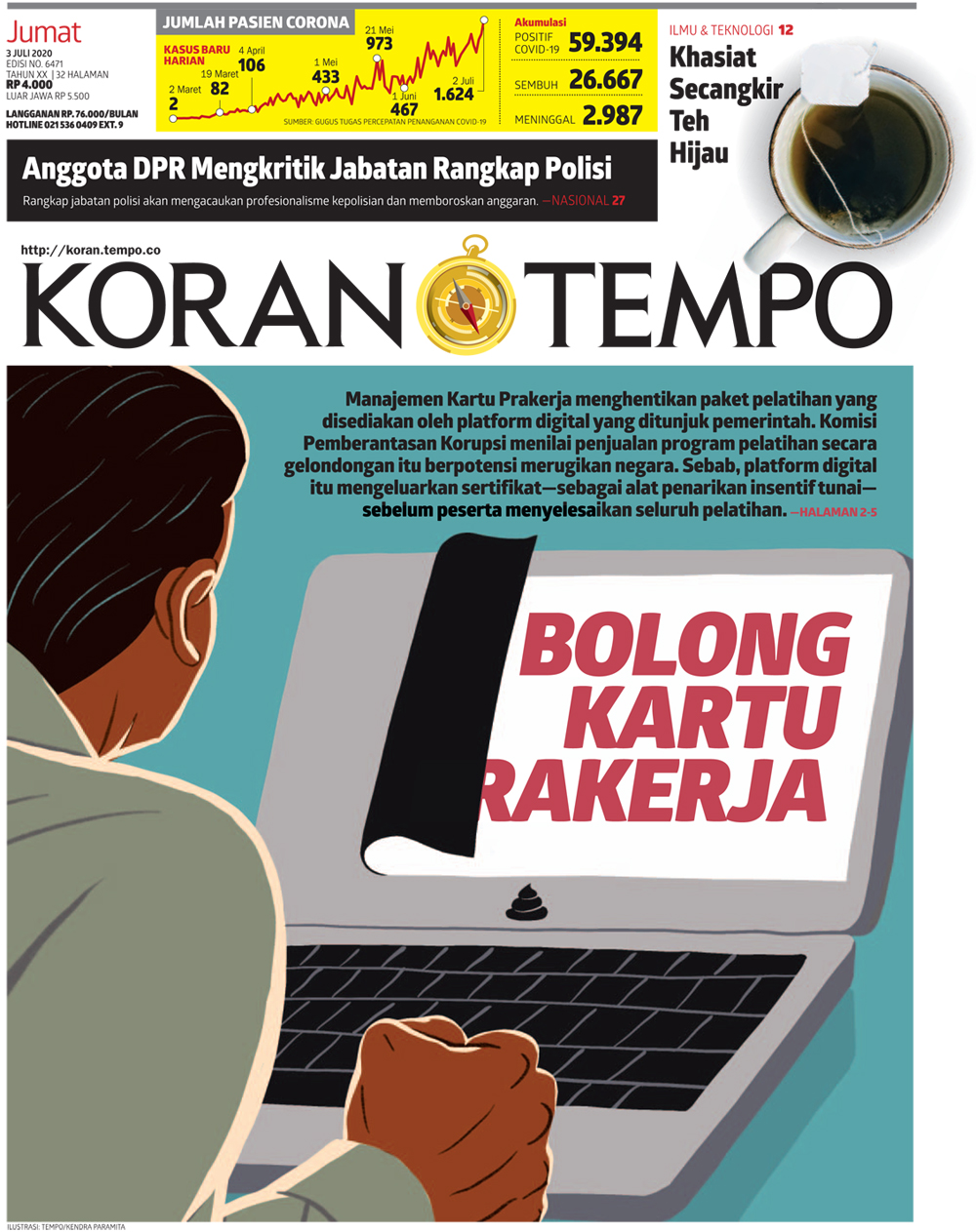 Cover Koran Tempo - Edisi 2020-07-03