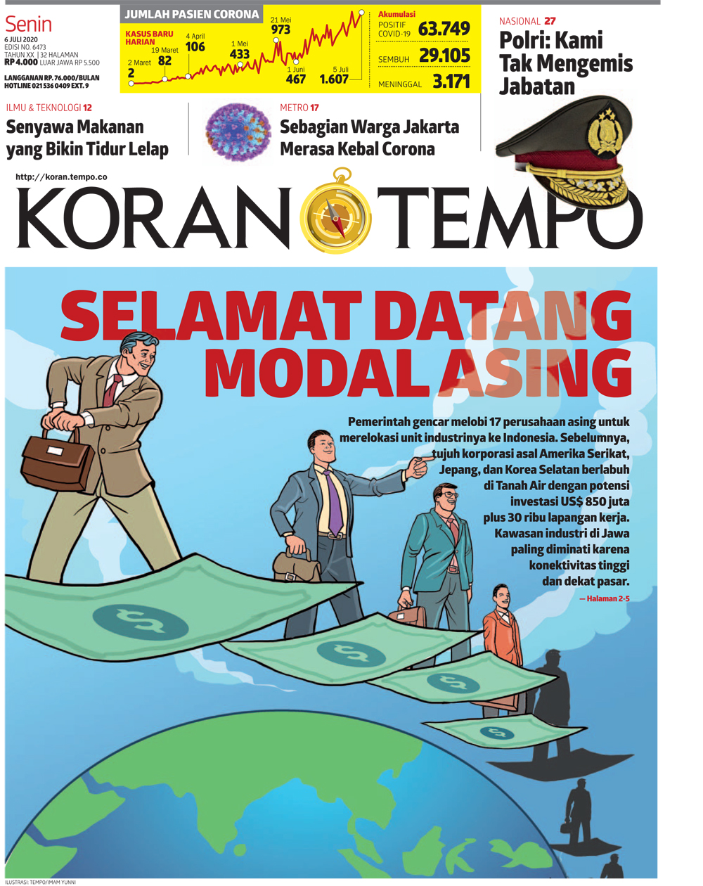 Cover Koran Tempo - Edisi 2020-07-06