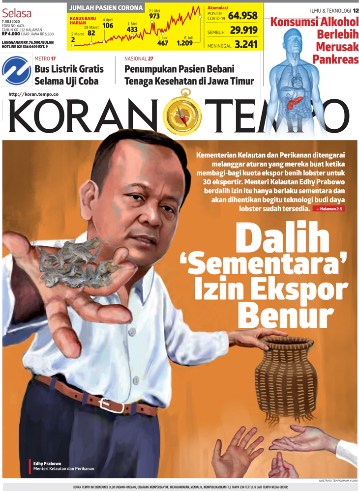Cover Koran Tempo - Edisi 2020-07-07