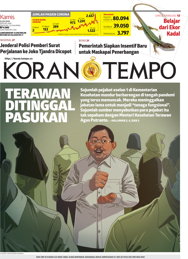 Cover Koran Tempo - Edisi 2020-07-16