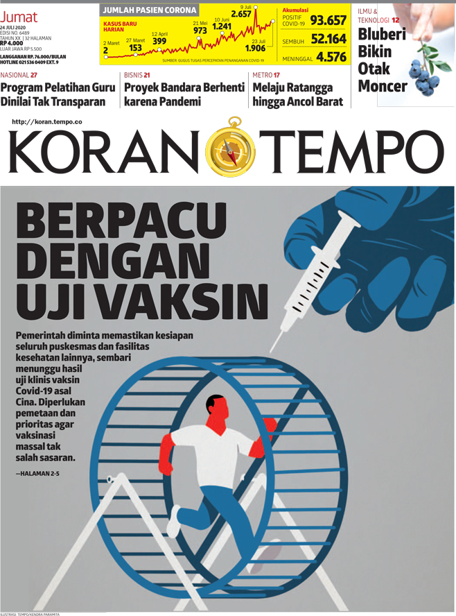 Cover Koran Tempo - Edisi 2020-07-24