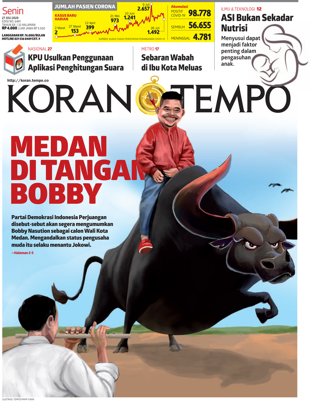 Cover Koran Tempo - Edisi 2020-07-27
