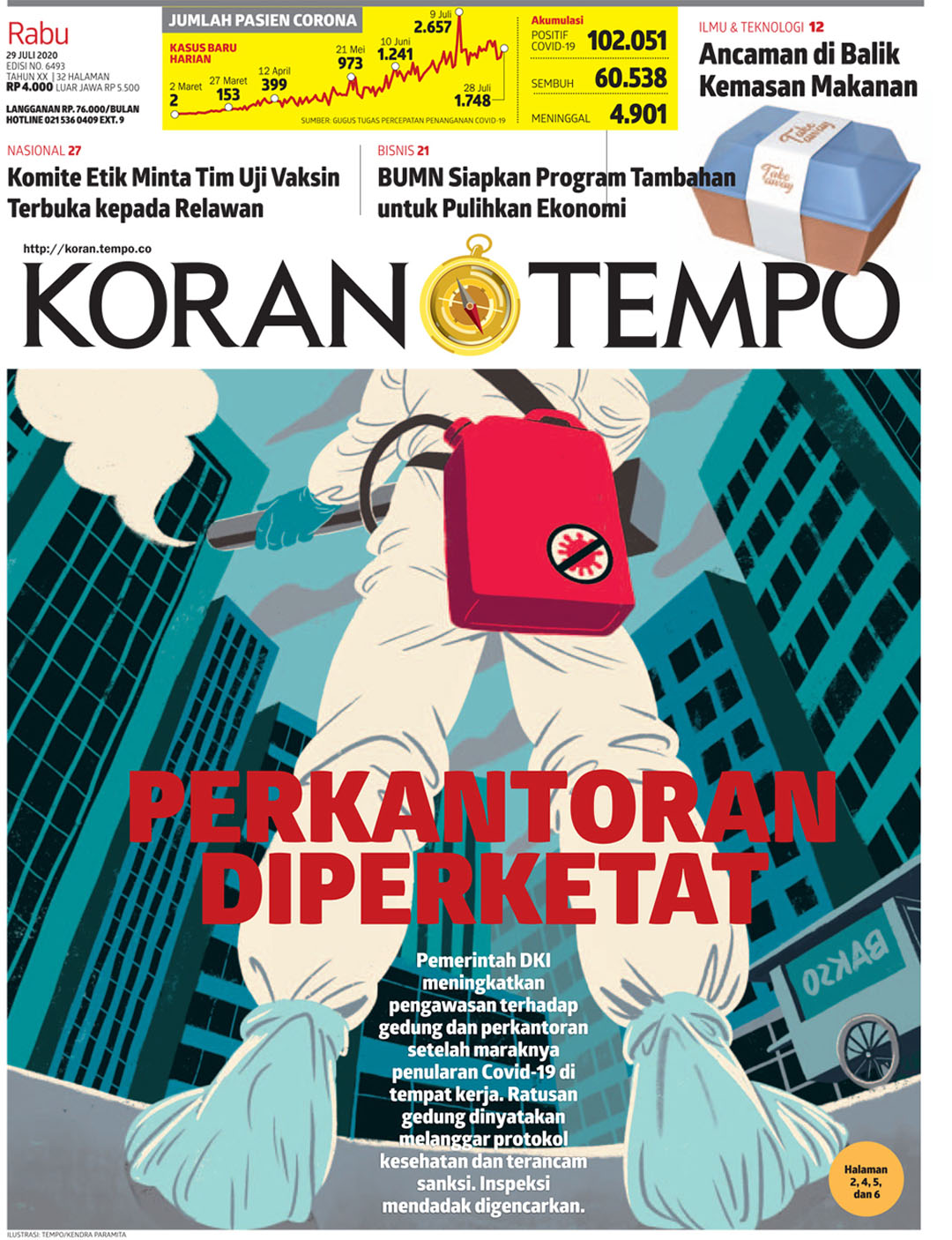 Cover Koran Tempo - Edisi 2020-07-29