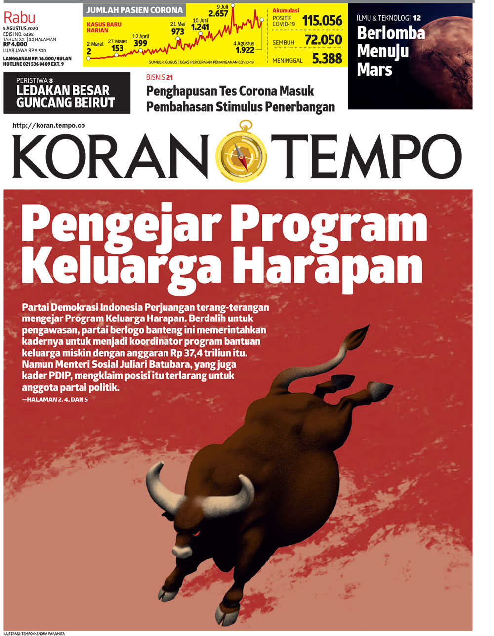 Cover Koran Tempo - Edisi 2020-08-05