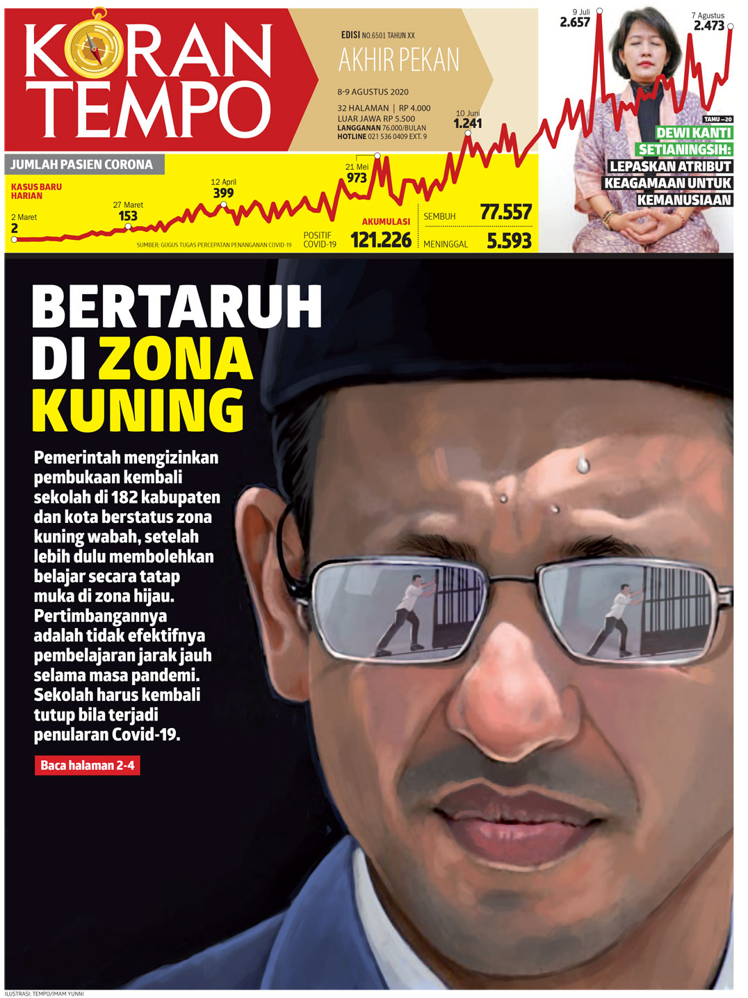 Cover Koran Tempo - Edisi 2020-08-08