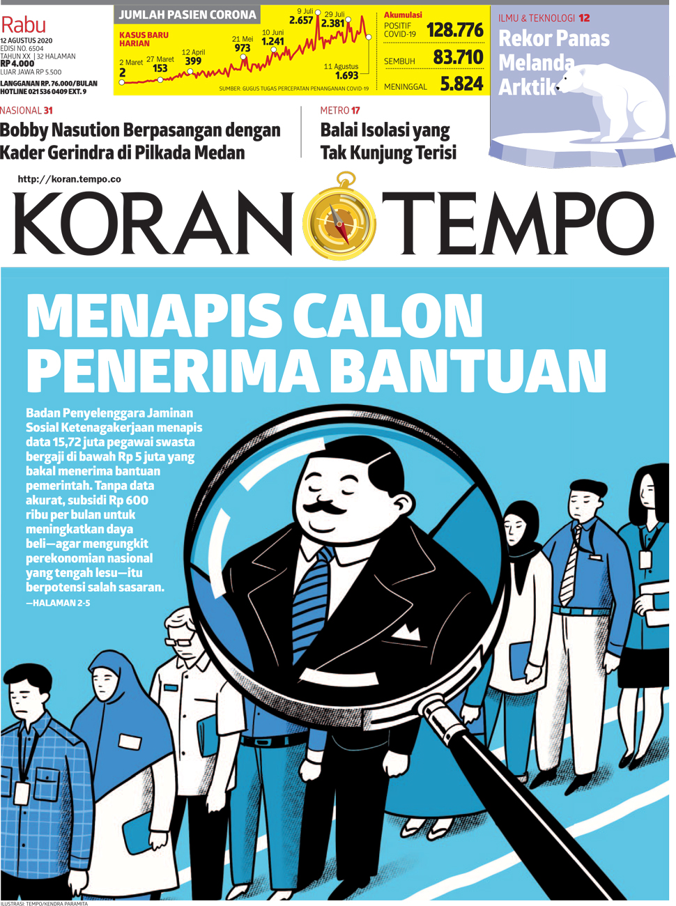 Cover Koran Tempo - Edisi 2020-08-12