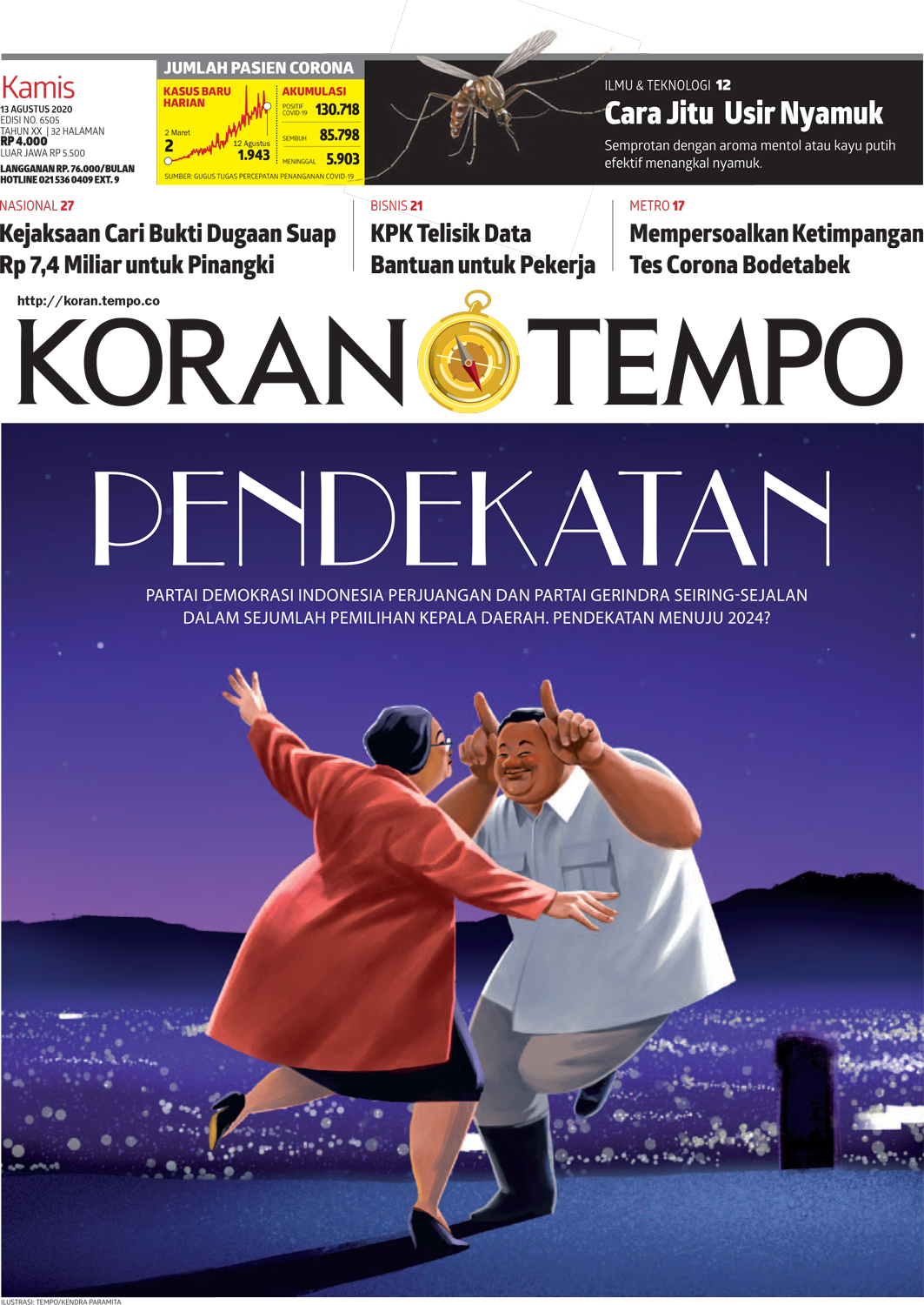 Cover Koran Tempo - Edisi 2020-08-13