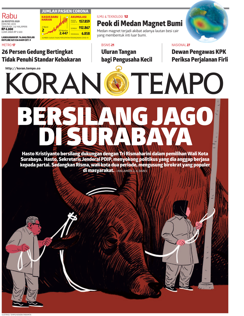 Cover Koran Tempo - Edisi 2020-08-26