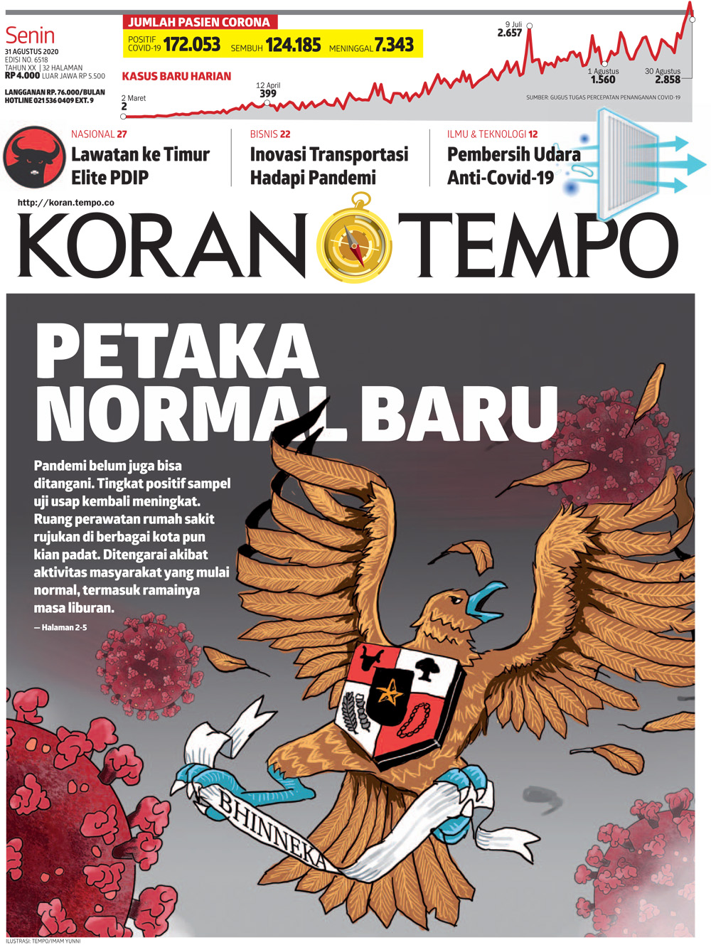 Cover Koran Tempo - Edisi 2020-08-31