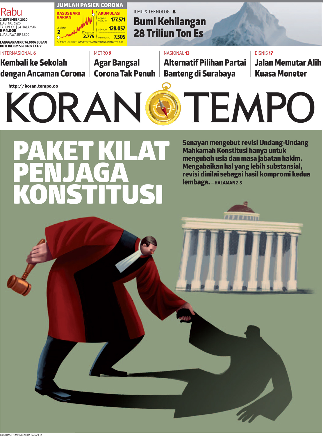 Cover Koran Tempo - Edisi 2020-09-02