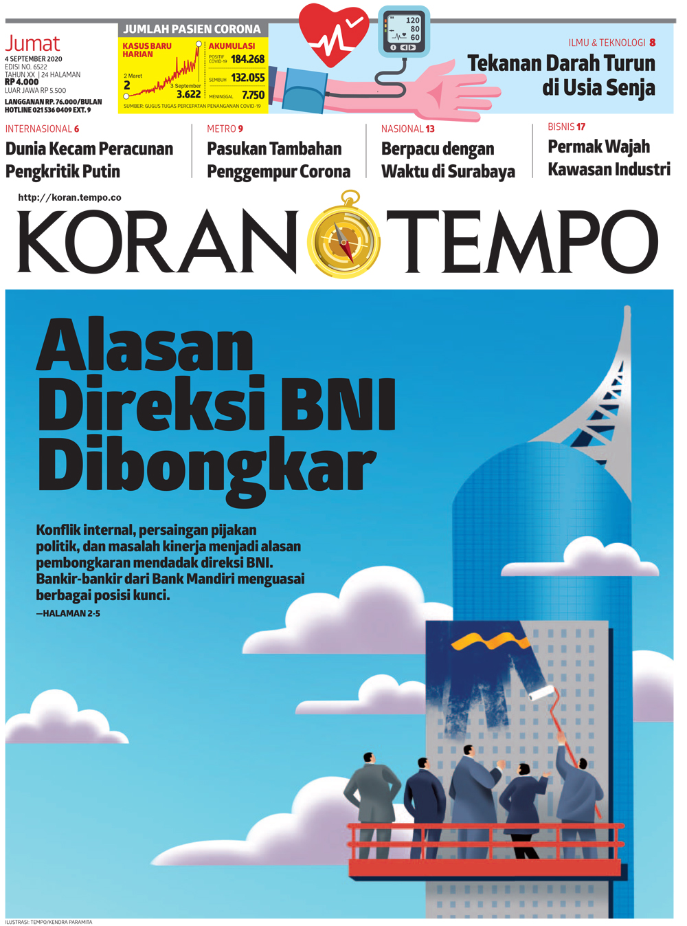 Cover Koran Tempo - Edisi 2020-09-04