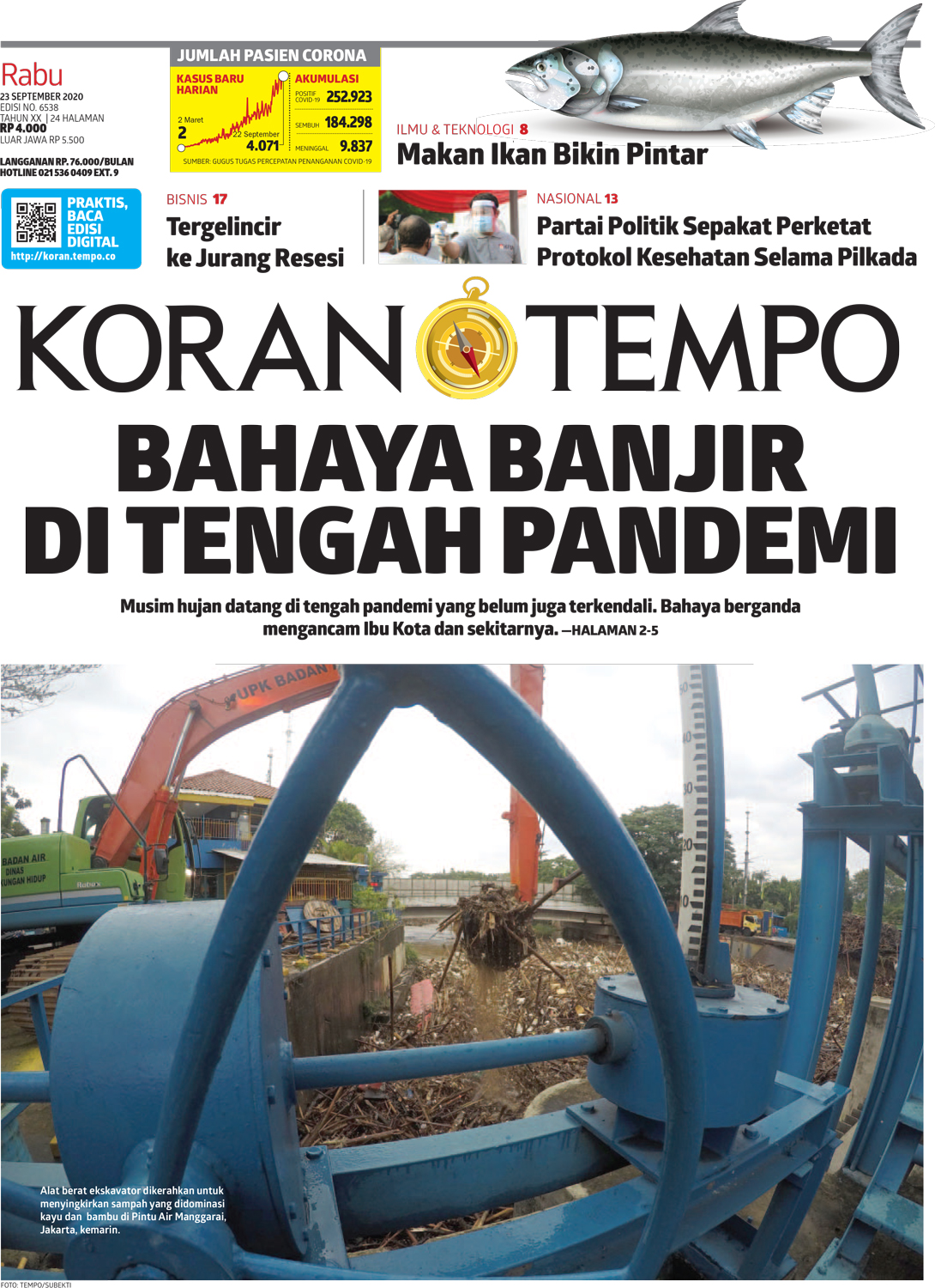 Cover Koran Tempo - Edisi 2020-09-23