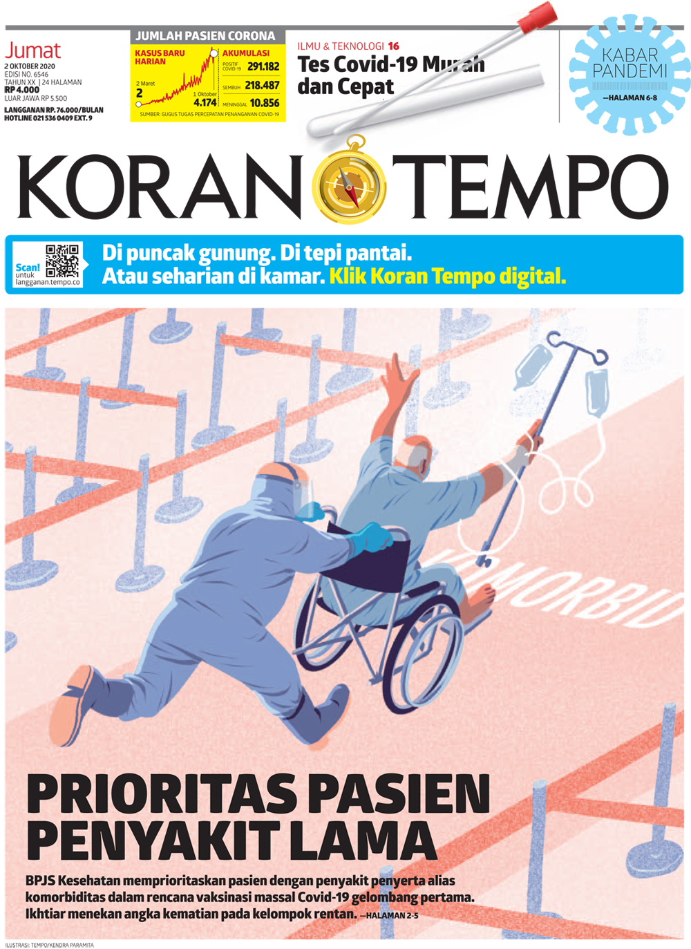 Cover Koran Tempo - Edisi 2020-10-02