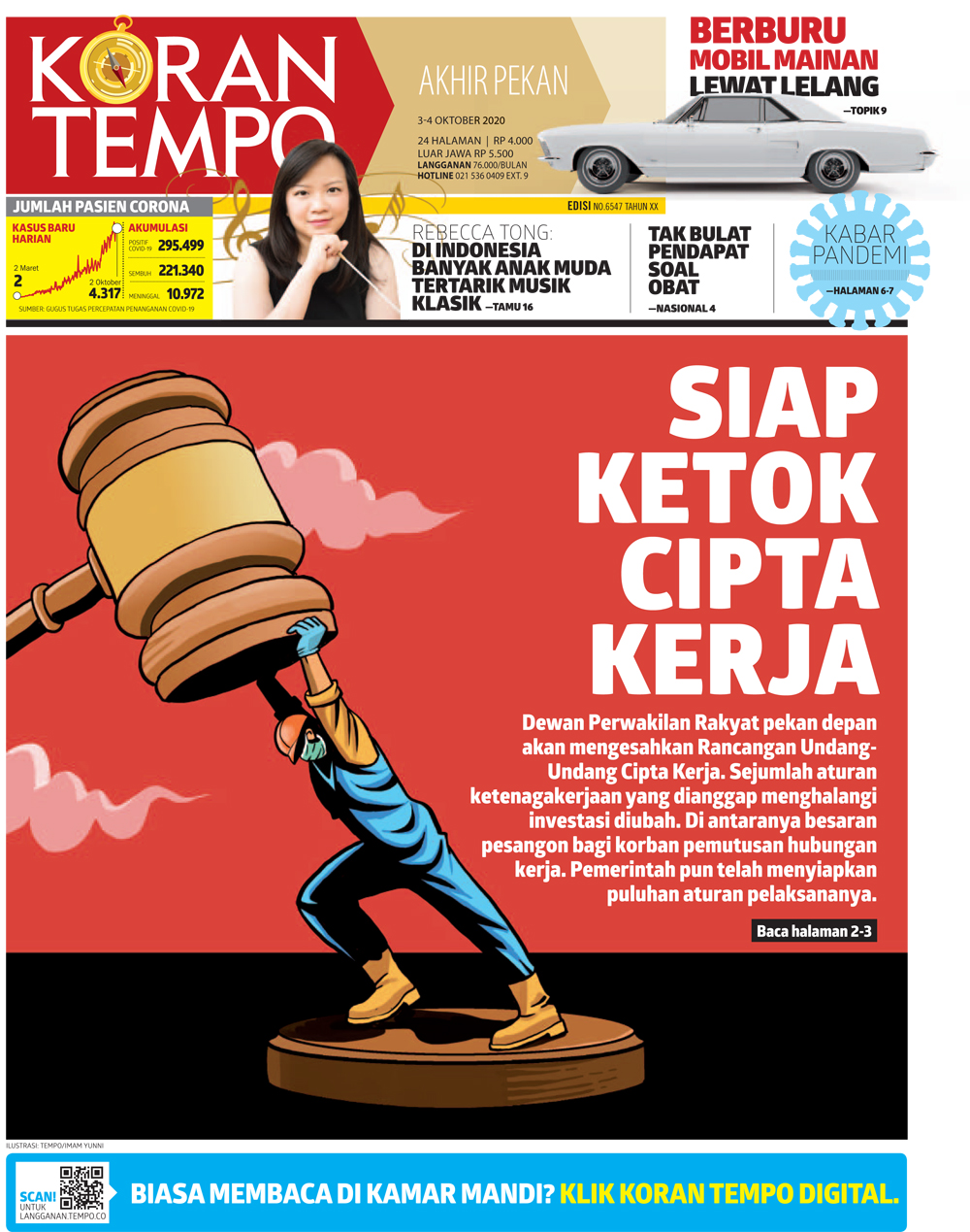 Cover Koran Tempo - Edisi 2020-10-03