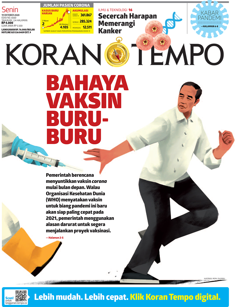 Cover Koran Tempo - Edisi 2020-10-19