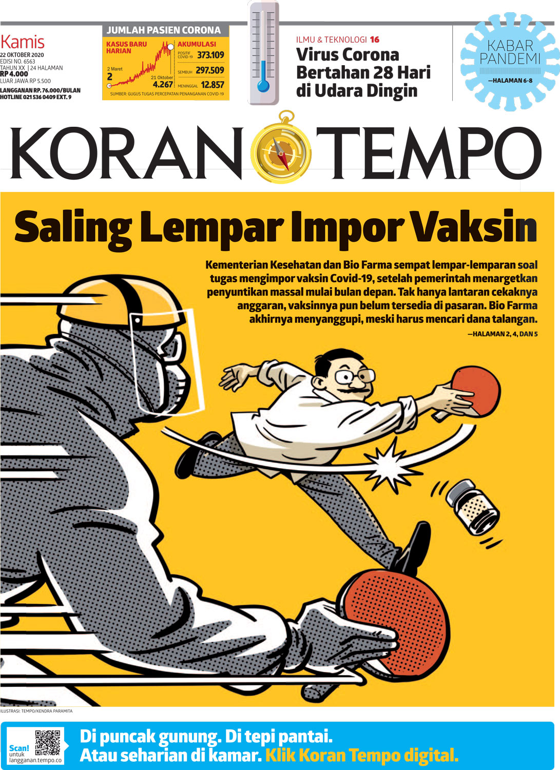 Cover Koran Tempo - Edisi 2020-10-22