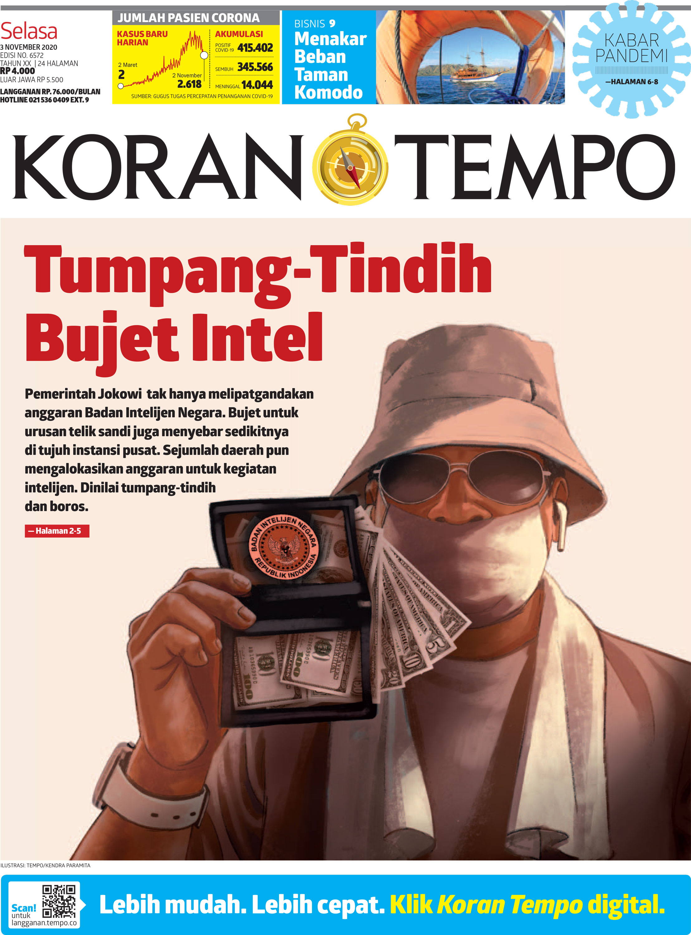 Cover Koran Tempo - Edisi 2020-11-03