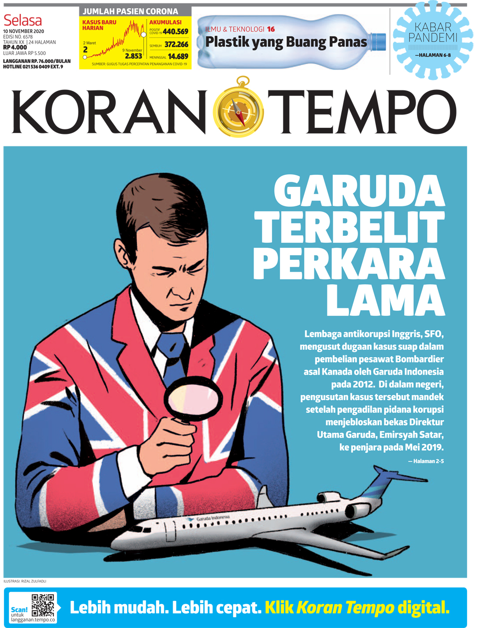 Cover Koran Tempo - Edisi 2020-11-10