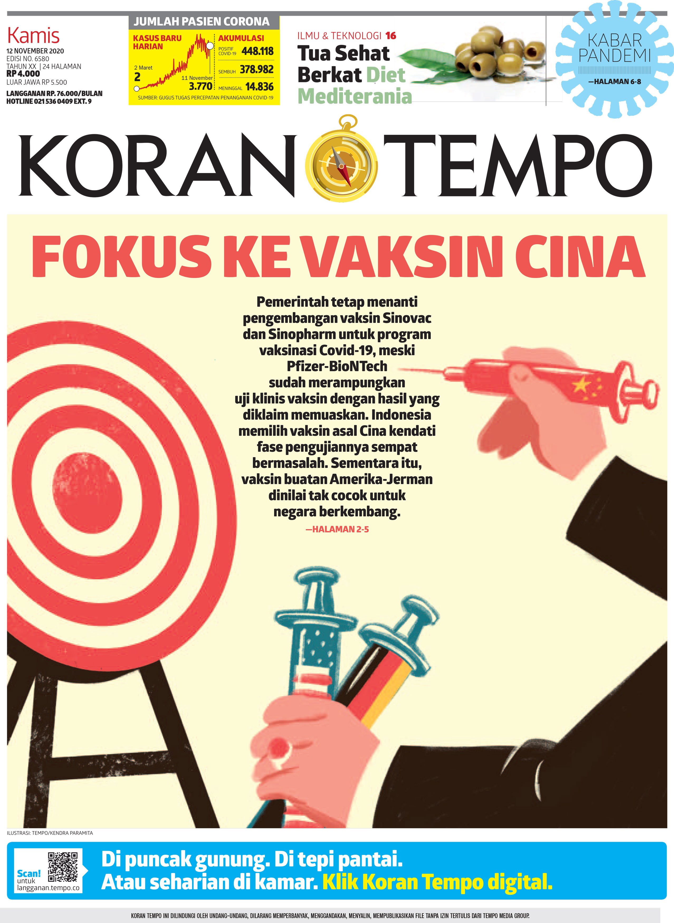 Cover Koran Tempo - Edisi 2020-11-12