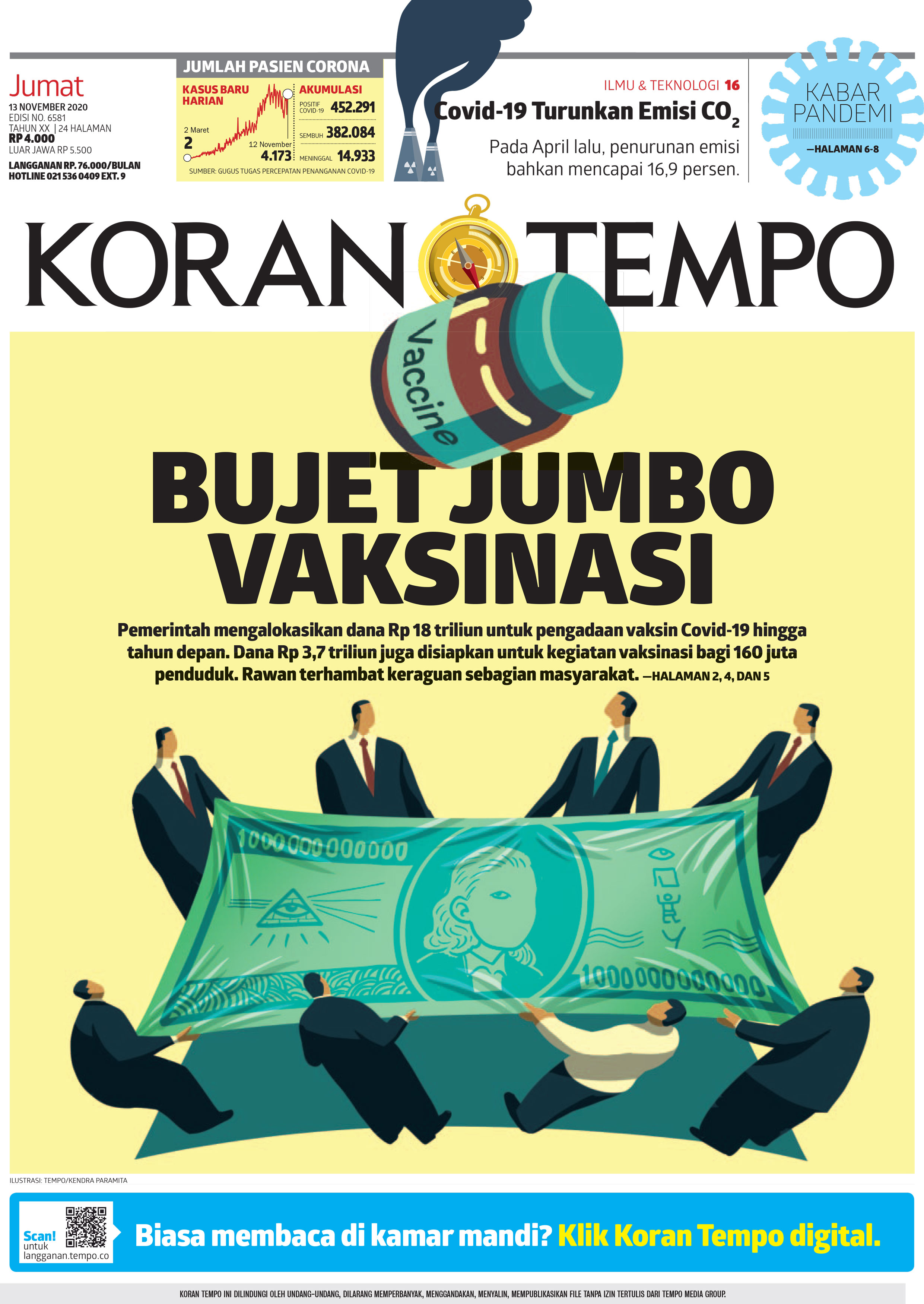 Cover Koran Tempo - Edisi 2020-11-13
