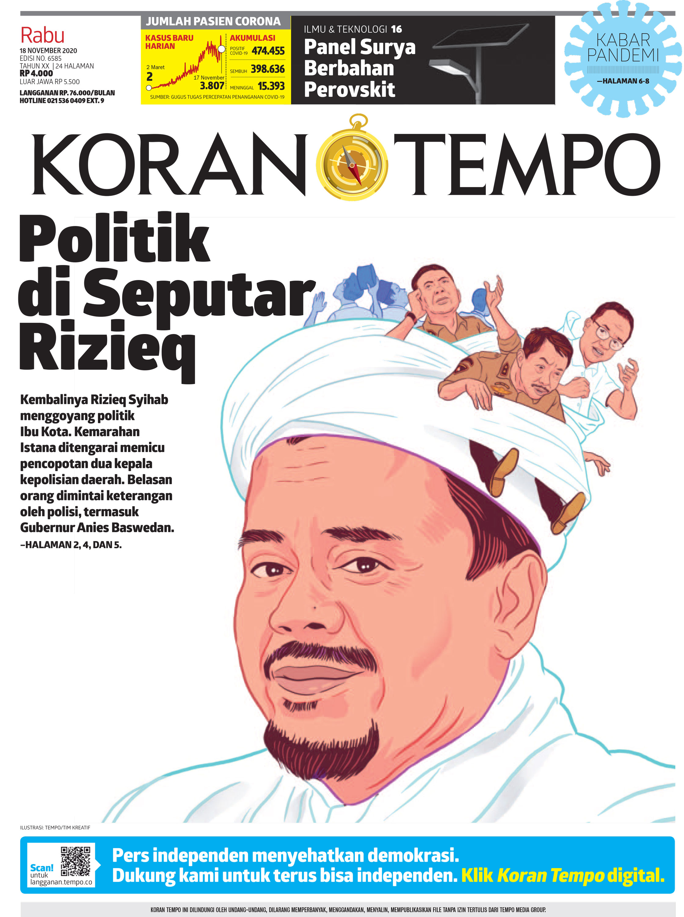 Cover Koran Tempo - Edisi 2020-11-18