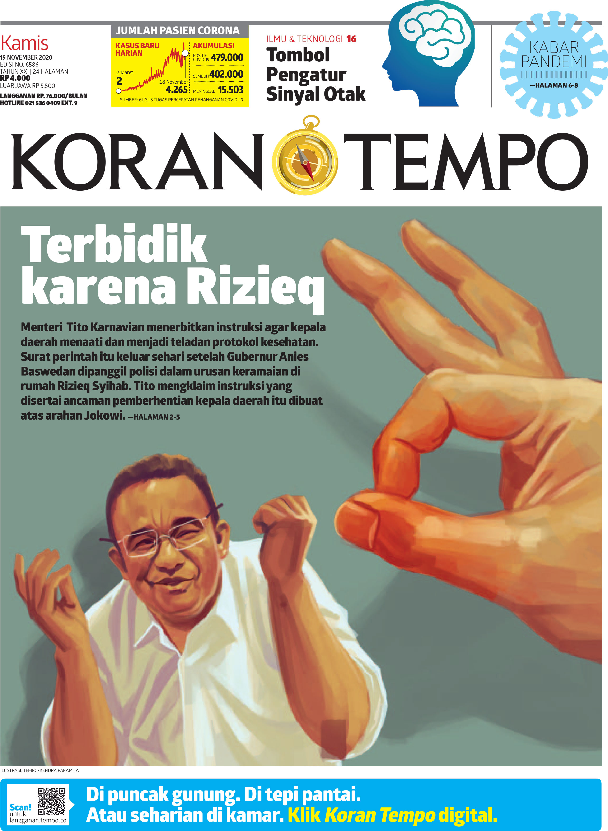 Cover Koran Tempo - Edisi 2020-11-19