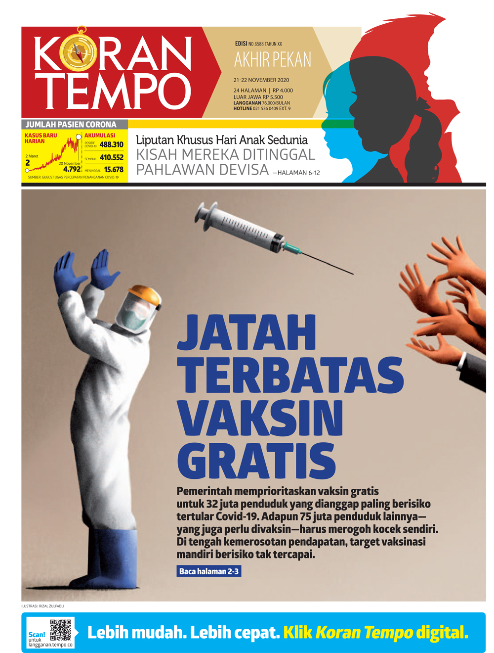 Cover Koran Tempo - Edisi 2020-11-21