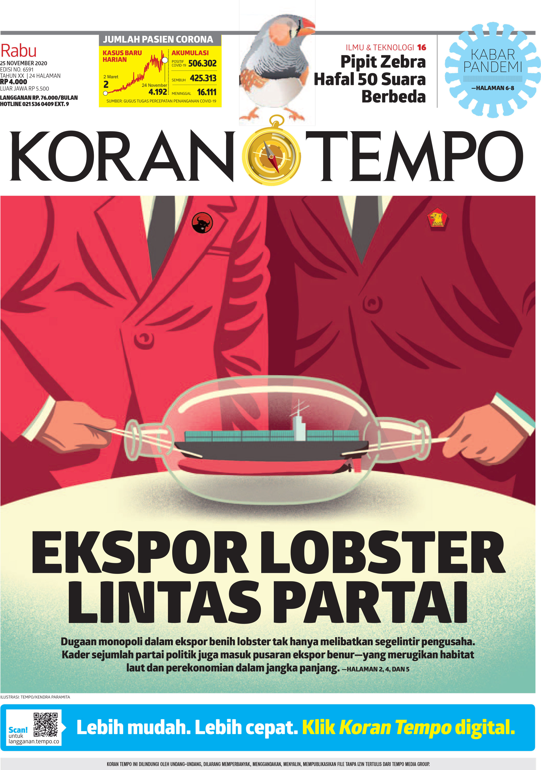 Cover Koran Tempo - Edisi 2020-11-25