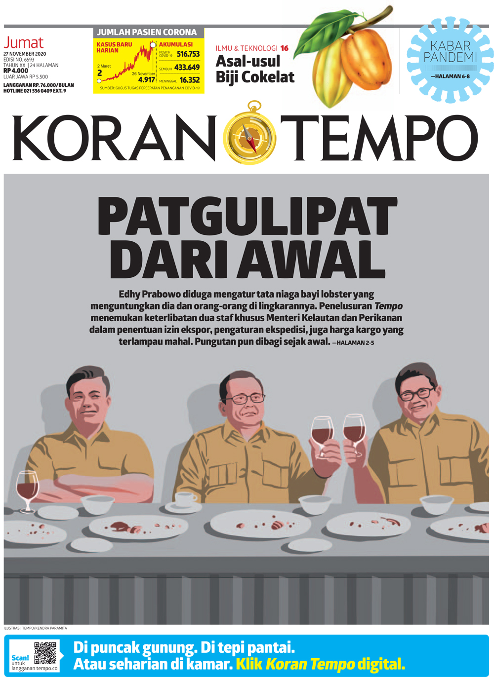 Cover Koran Tempo - Edisi 2020-11-27