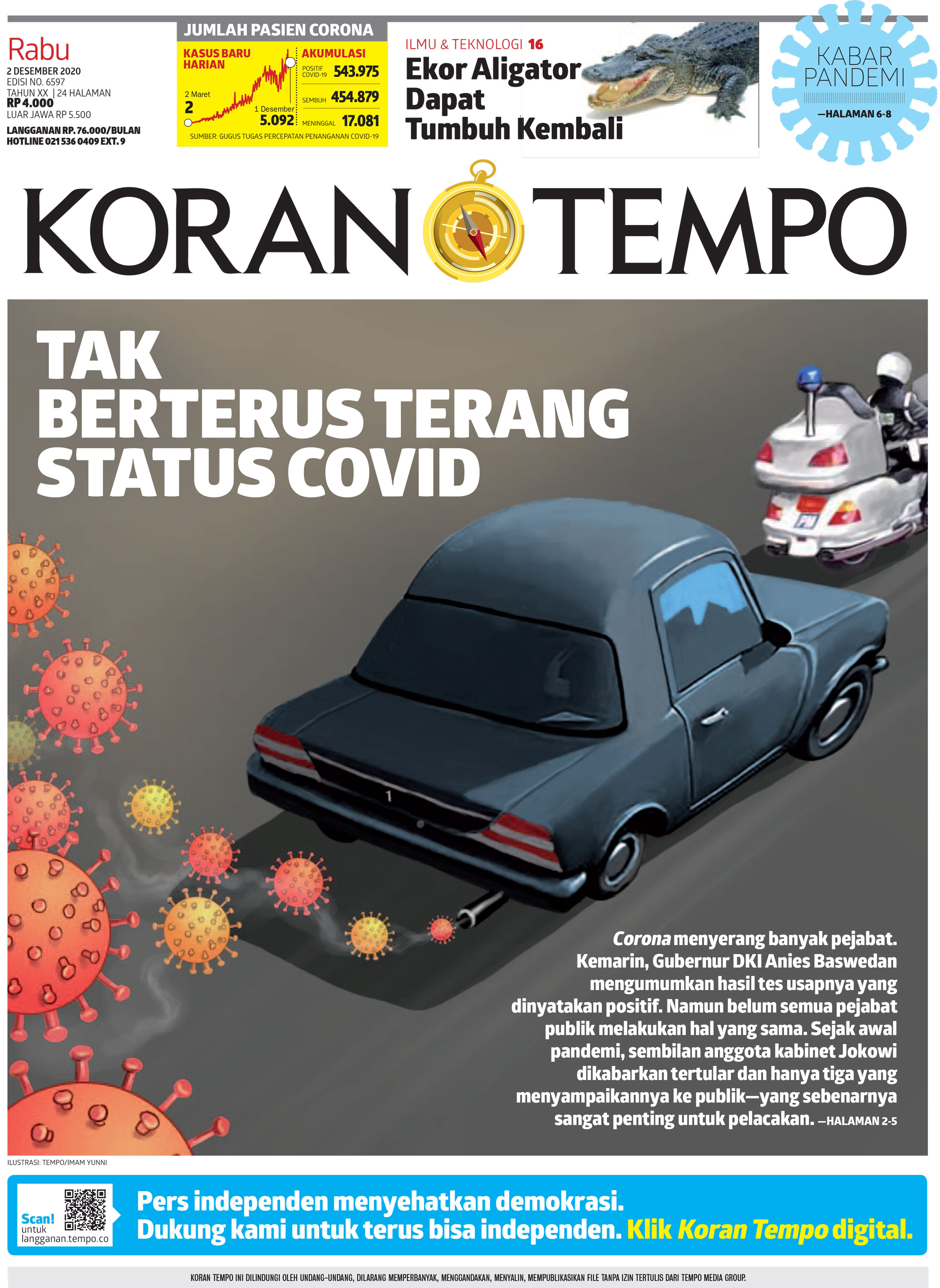 Cover Koran Tempo - Edisi 2020-12-02