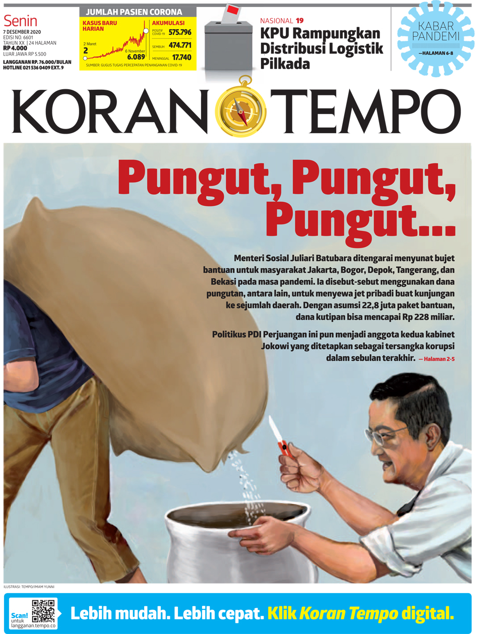 Cover Koran Tempo - Edisi 2020-12-07