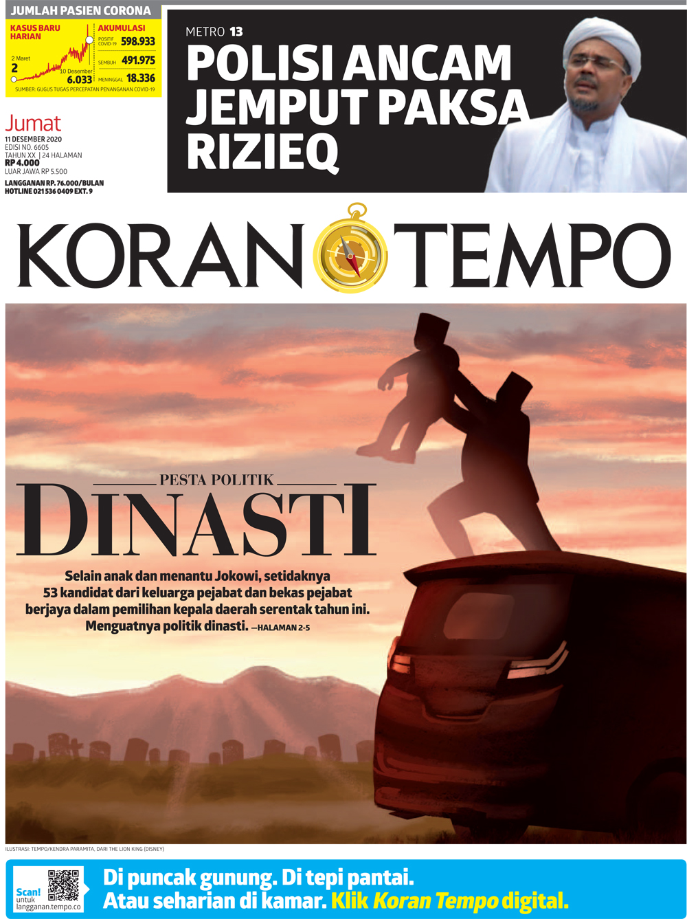 Cover Koran Tempo - Edisi 2020-12-11