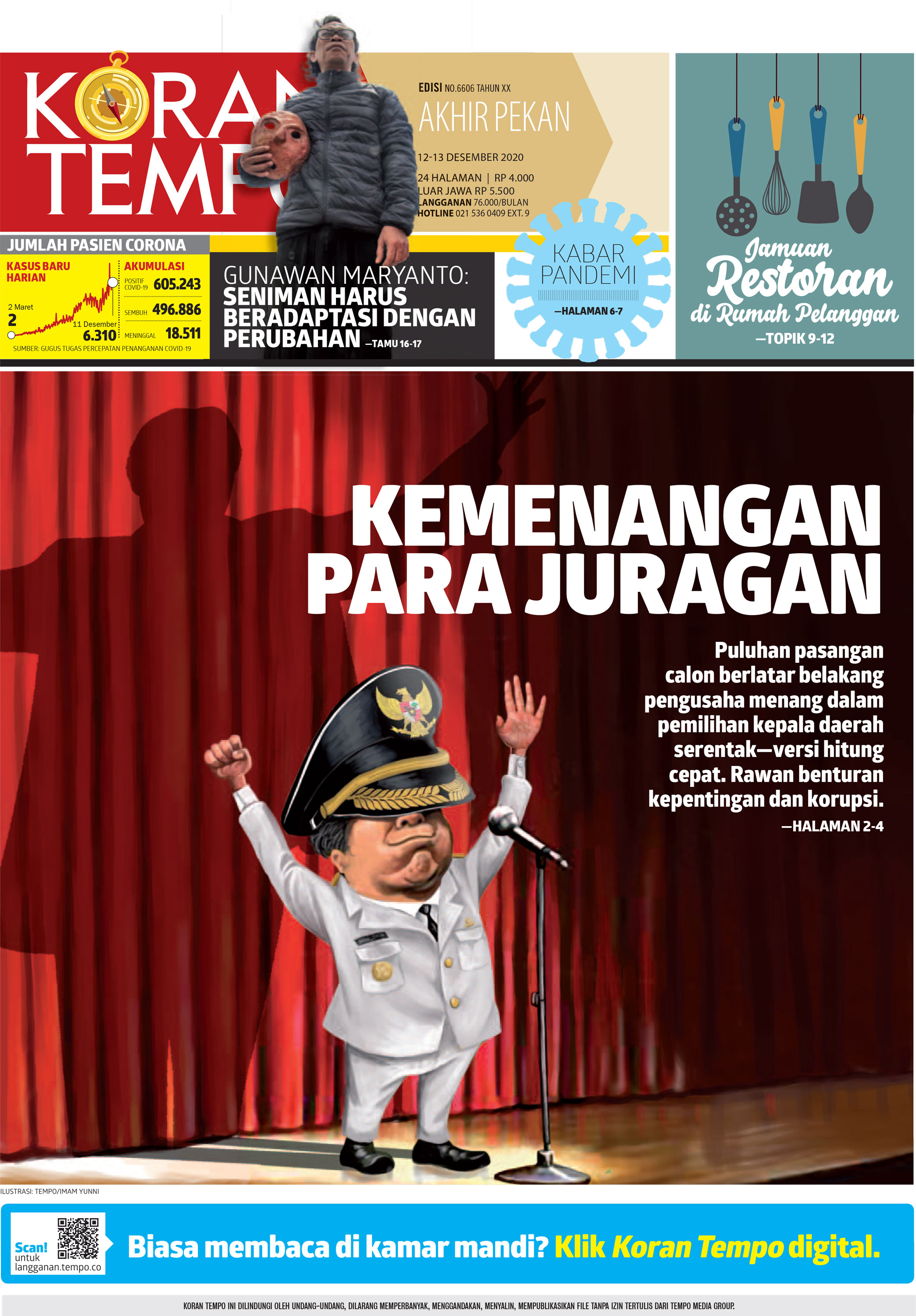 Cover Koran Tempo - Edisi 2020-12-12
