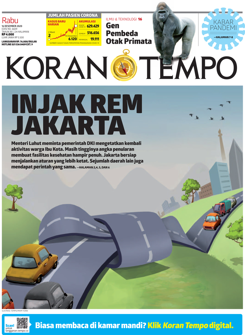 Cover Koran Tempo - Edisi 2020-12-16