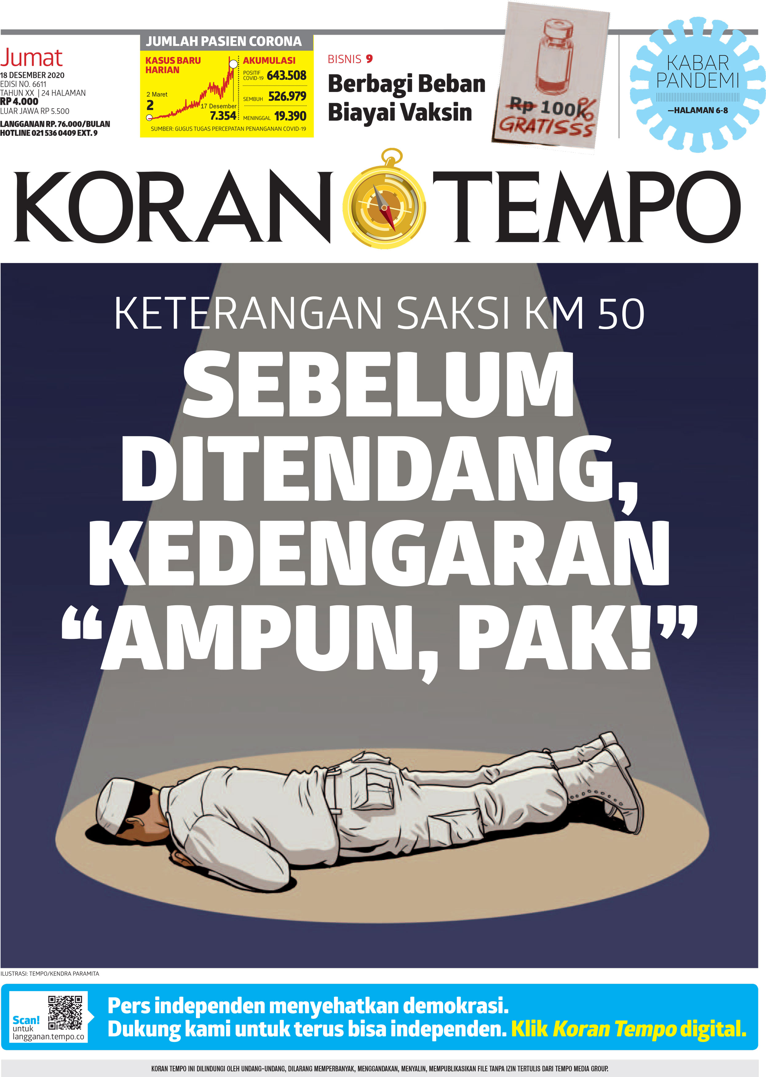 Cover Koran Tempo - Edisi 2020-12-18